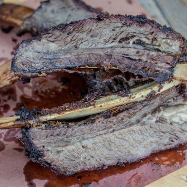 Smoked Beef Ribs on butcher paper