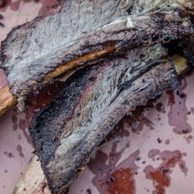 Smoked Beef Ribs on butcher paper