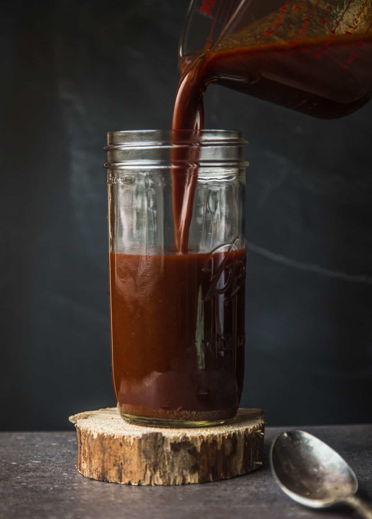 Vinegar Based Carolina Style BBQ Sauce in a jar