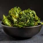 Crispy Smoked Kale Chips in a bowl