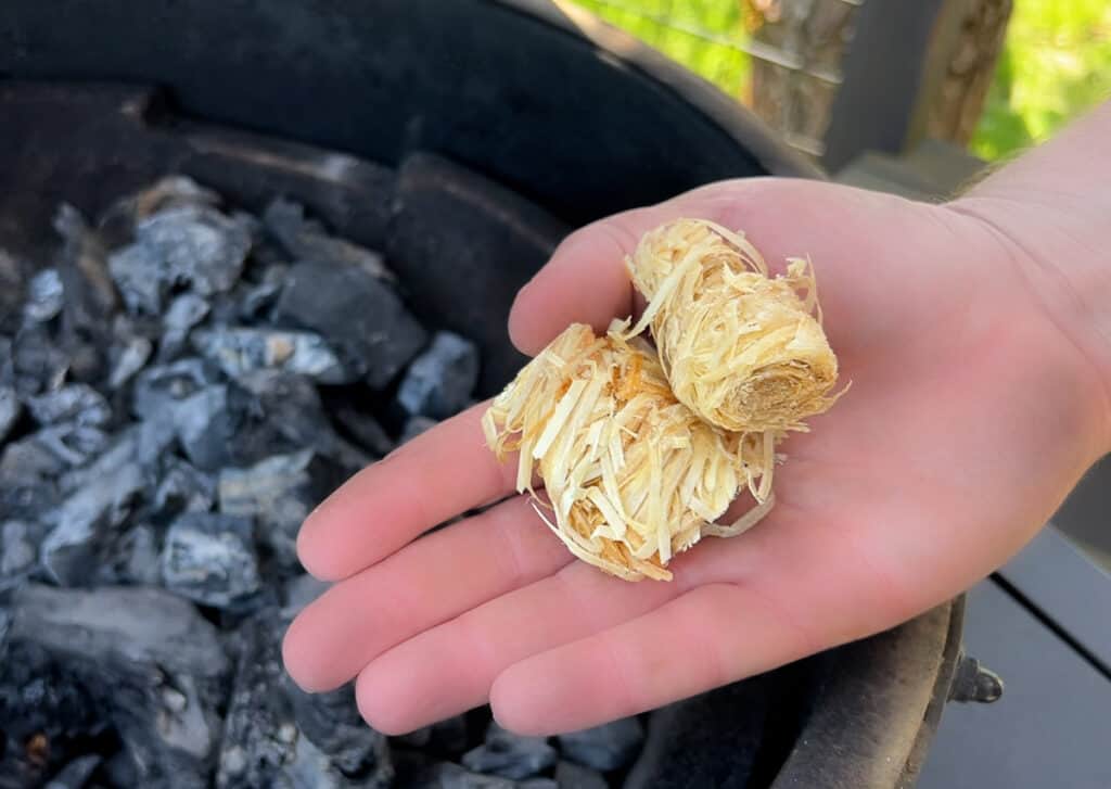 Tumbleweed firestarters for a grill.