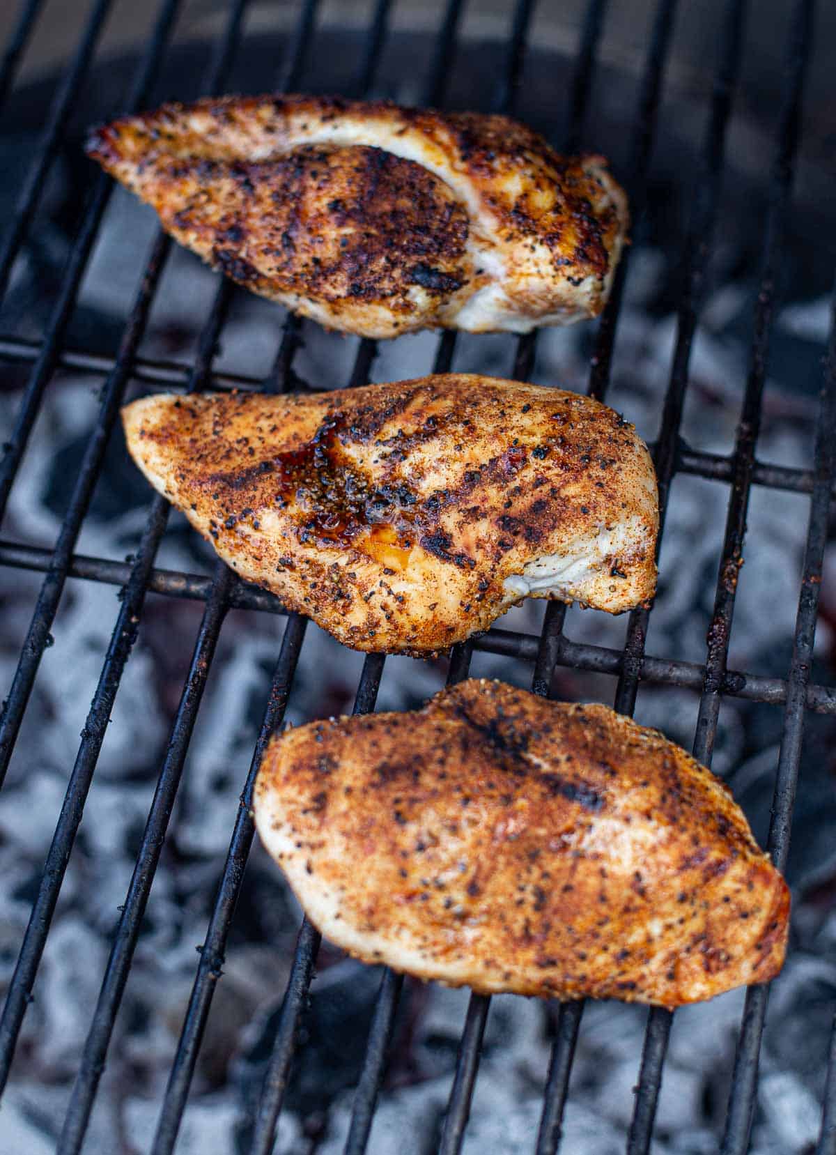 Chicken breasts on the grill