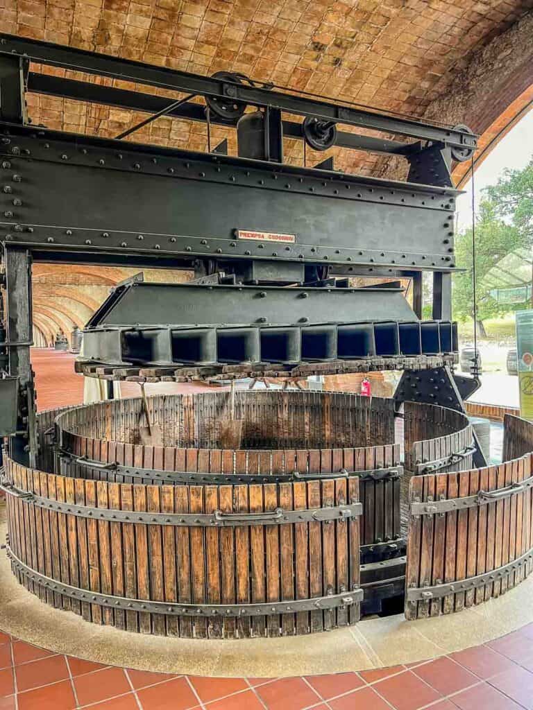 An old grape press