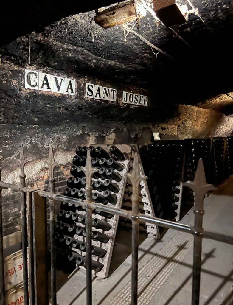 Underground wine cave at Cava Codorníu
