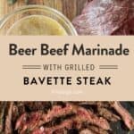 beer beef marinade ingredients plus a bavette steak