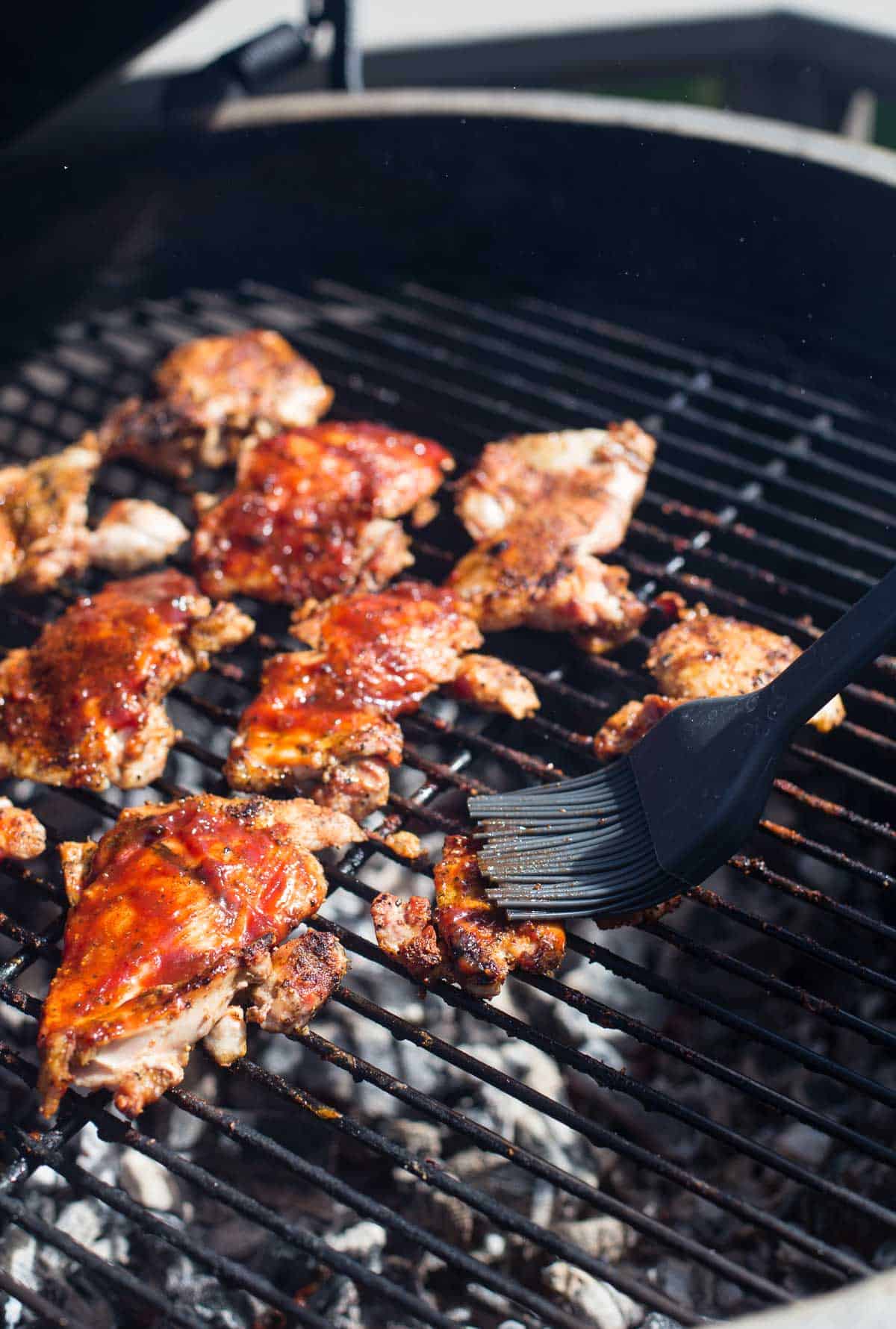 Grilled Boneless and Skinless Chicken Thighs with BBQ Sauce - Vindulge