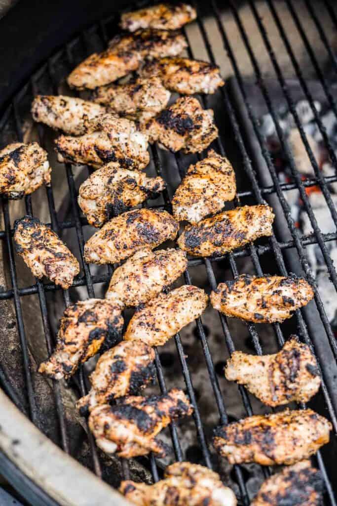 grilling chicken wings over indirect heat