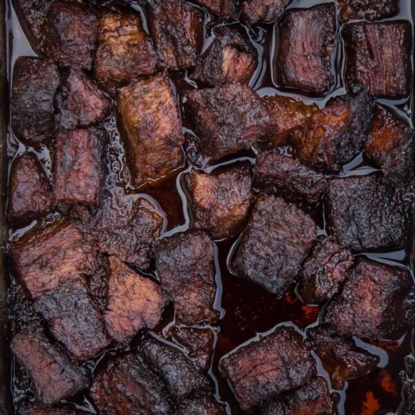 Brisket Burnt Ends in tray