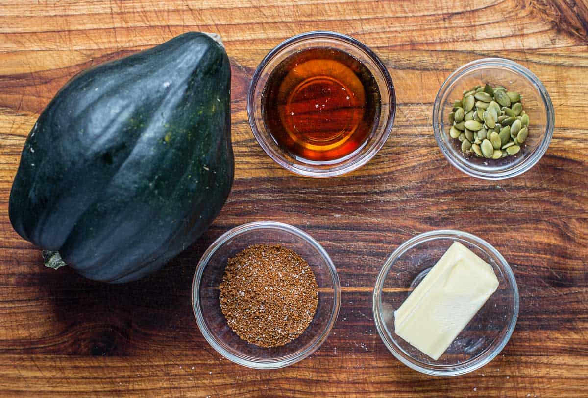 Ingredients laid out on a cutting board