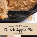 A slice of Grilled Apple Pie on a plate next to a Dutch Apple Pie