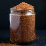 beef seasoning in mason jar.