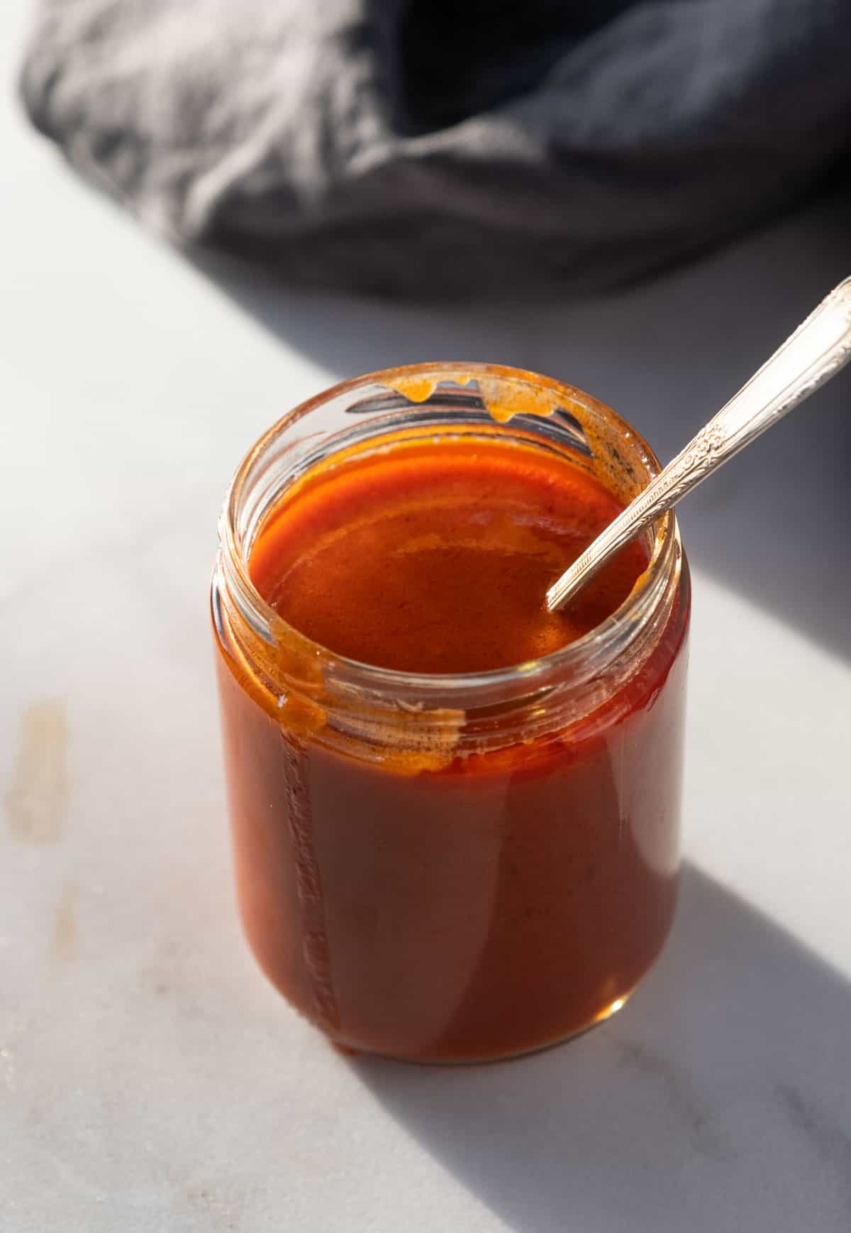 Wing Sauce in a glass jar.