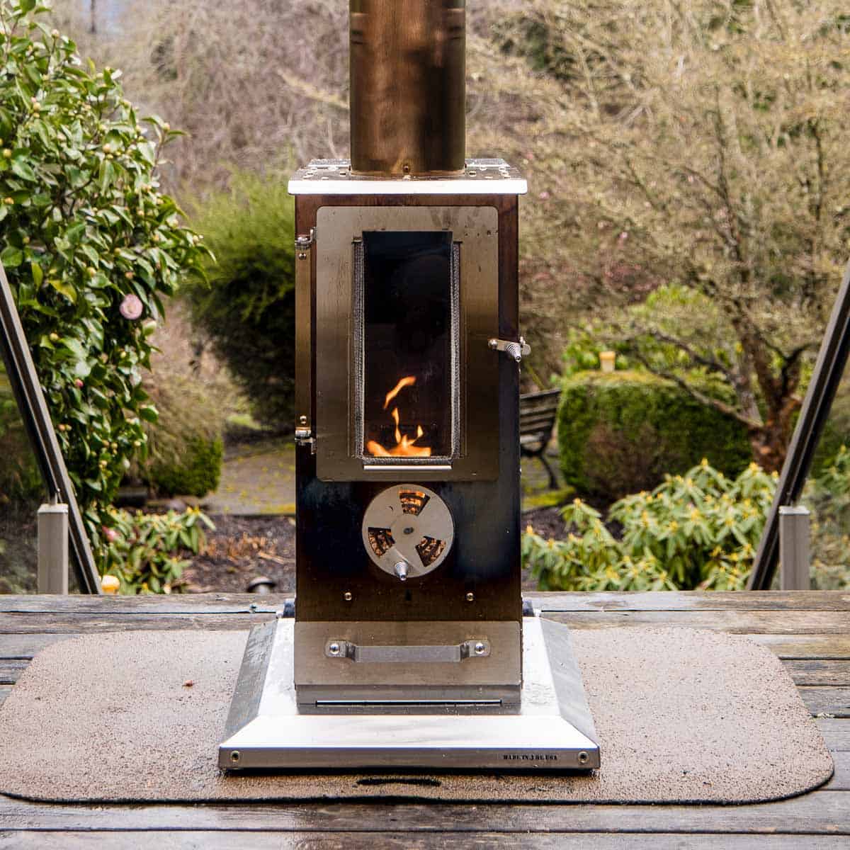 Timber Stoves Big Timber Wood Pellet Patio Heater Product Review Vindulge