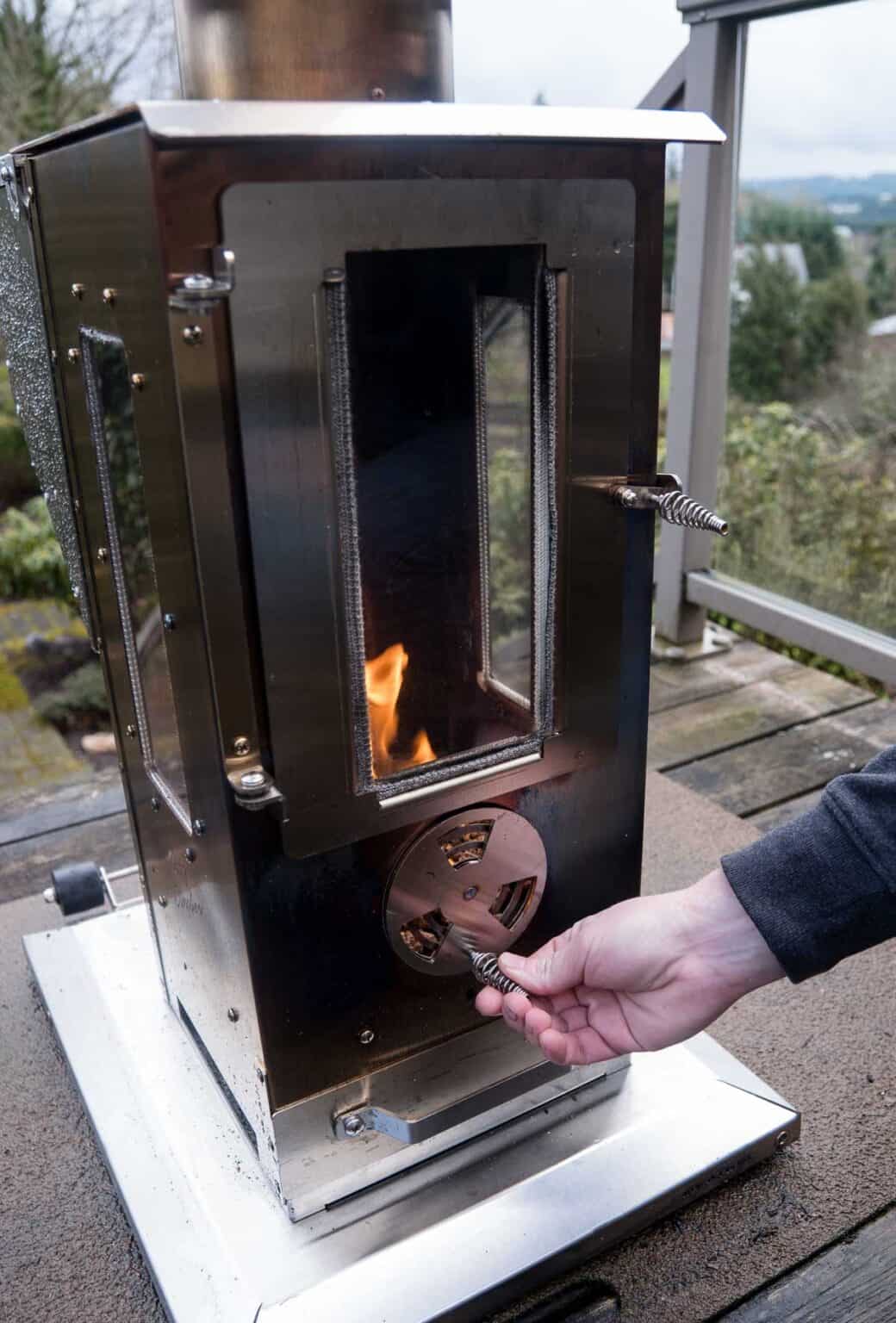 Timber Stoves Big Timber Wood Pellet Patio Heater Product Review Vindulge