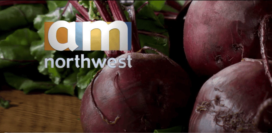 AM northwest cover slide from a Vindulge TV segment.
